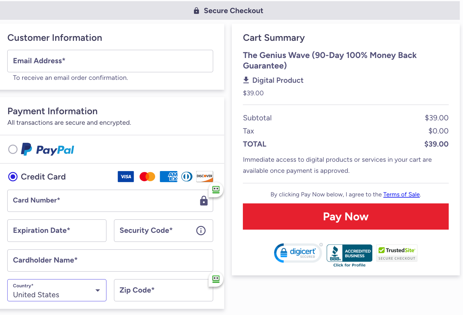 The Genius Wave Official Website Secure Order Page